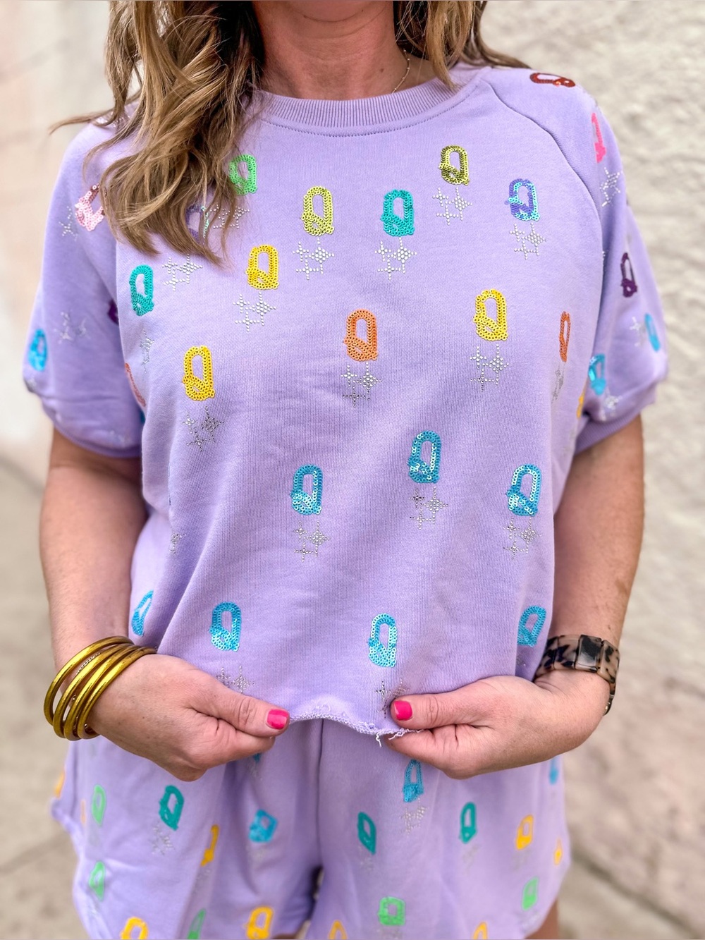 Queen of Sparkles: Lavender Q all over set